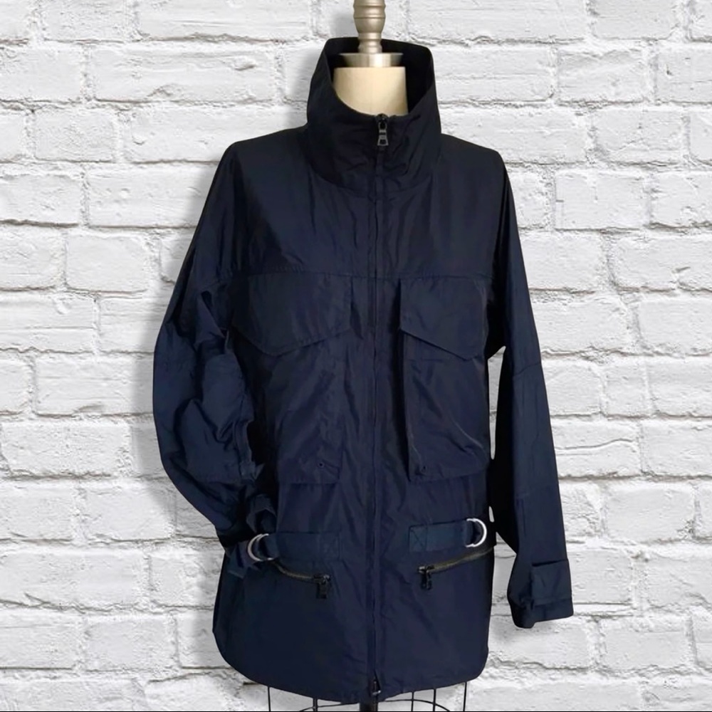 CLUB MONACO Navy Blue Jacket Raincoat, Large